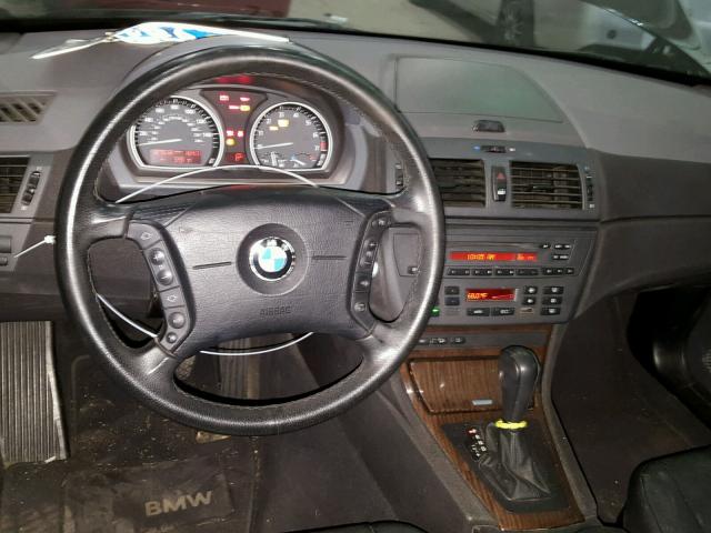 WBXPA93404WA66393 - 2004 BMW X3 3.0I BLACK photo 9