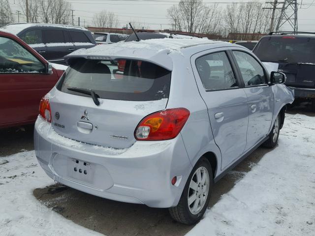 ML32A4HJ0FH011653 - 2015 MITSUBISHI MIRAGE ES SILVER photo 4