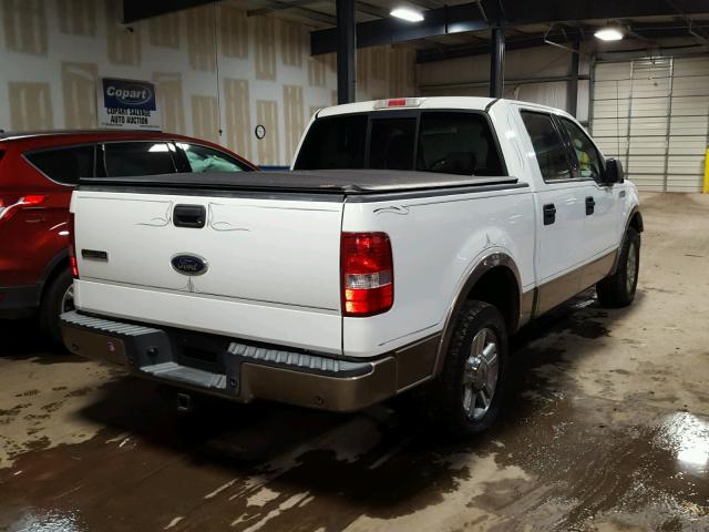 1FTPW12574KA06836 - 2004 FORD F150 SUPER WHITE photo 4