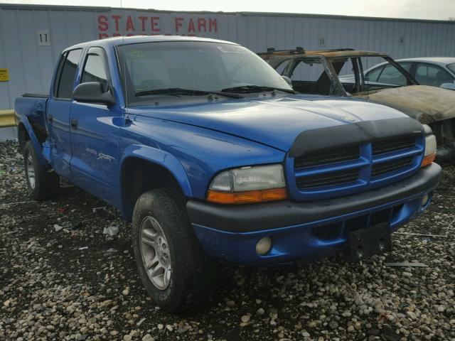 1B7HG2ANX1S225942 - 2001 DODGE DAKOTA QUA BLUE photo 1