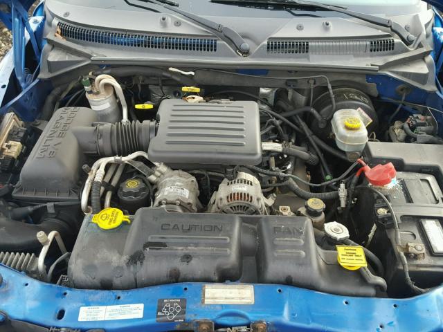 1B7HG2ANX1S225942 - 2001 DODGE DAKOTA QUA BLUE photo 7