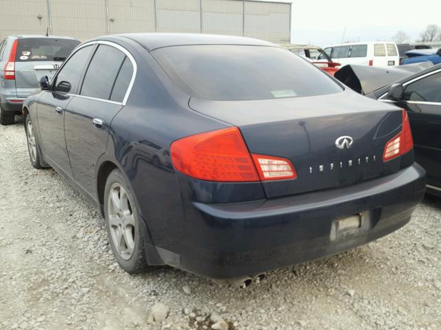 JNKCV51F04M708292 - 2004 INFINITI G35 BLUE photo 3