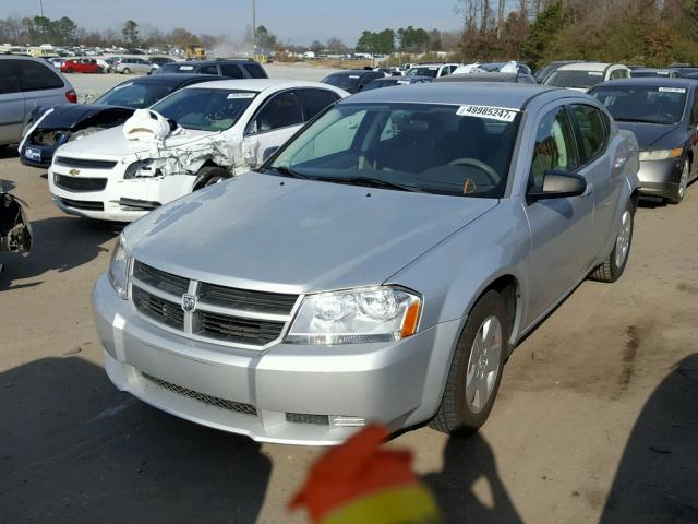 1B3LC46K88N199349 - 2008 DODGE AVENGER SE SILVER photo 2