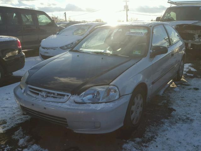 2HGEJ6440YH108288 - 2000 HONDA CIVIC DX SILVER photo 2