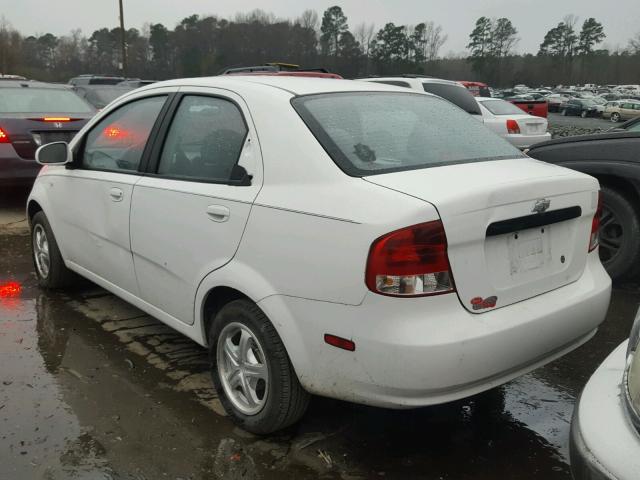 KL1TD56696B522320 - 2006 CHEVROLET AVEO BASE WHITE photo 3