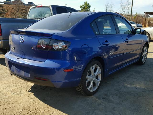 JM1BK323X81780588 - 2008 MAZDA 3 S BLUE photo 4