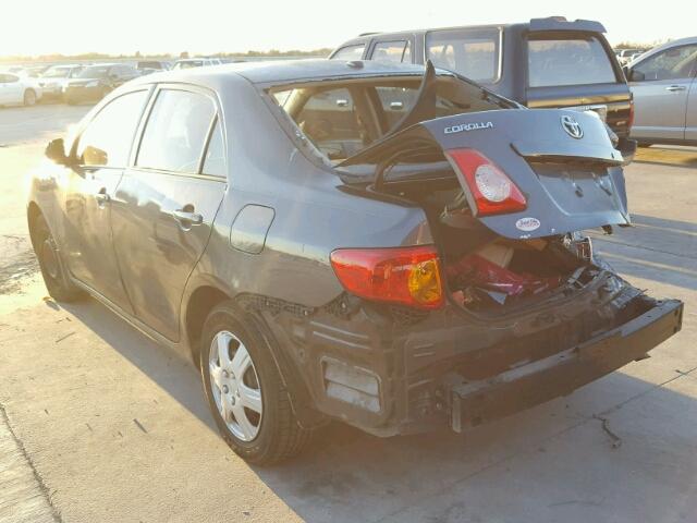 1NXBU4EE5AZ223892 - 2010 TOYOTA COROLLA BA GRAY photo 3