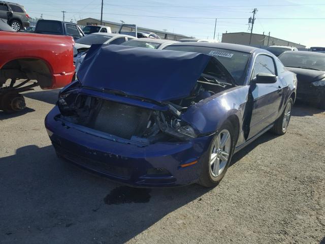 1ZVBP8AM1E5268440 - 2014 FORD MUSTANG BLUE photo 2