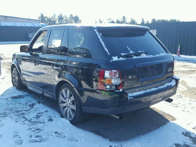 SALSH23488A144857 - 2008 LAND ROVER RANGE ROVE BLACK photo 3