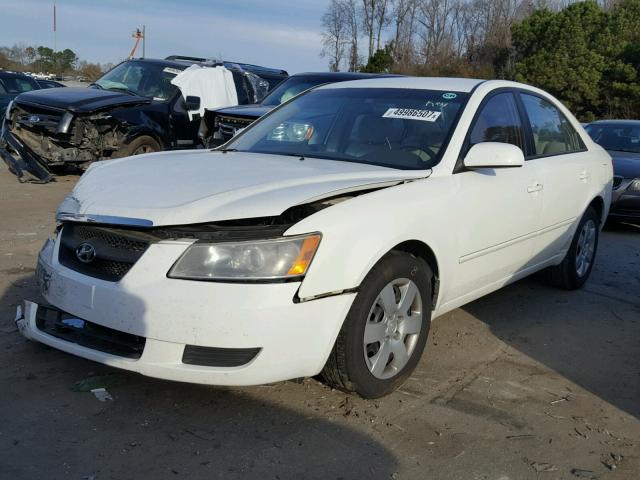 5NPET46C18H344294 - 2008 HYUNDAI SONATA GLS WHITE photo 2