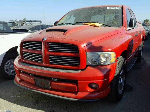 1D7HA18DX5J518329 - 2005 DODGE RAM 1500 S RED photo 2