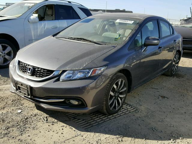 19XFB2F96EE210073 - 2014 HONDA CIVIC EXL GRAY photo 2