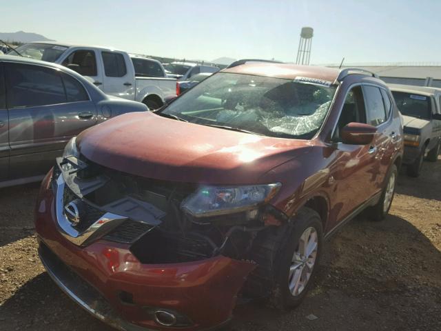 5N1AT2ML3FC819650 - 2015 NISSAN ROGUE S RED photo 2