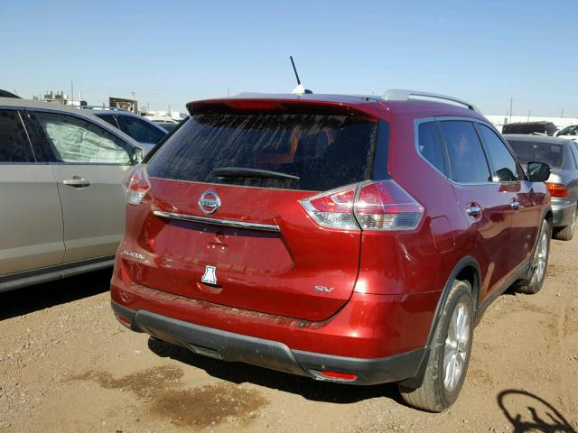 5N1AT2ML3FC819650 - 2015 NISSAN ROGUE S RED photo 4