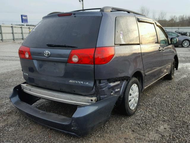 5TDZK23C68S119568 - 2008 TOYOTA SIENNA CHARCOAL photo 4