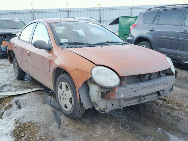 1B3ES46C55D217389 - 2005 DODGE NEON SX 2. ORANGE photo 1