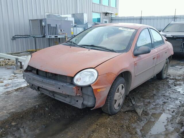 1B3ES46C55D217389 - 2005 DODGE NEON SX 2. ORANGE photo 2