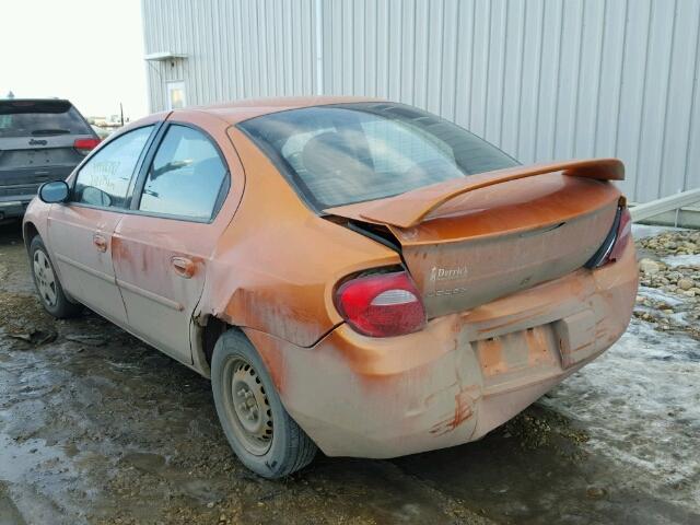 1B3ES46C55D217389 - 2005 DODGE NEON SX 2. ORANGE photo 3