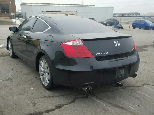 1HGCS22809A001874 - 2009 HONDA ACCORD EXL BLACK photo 3