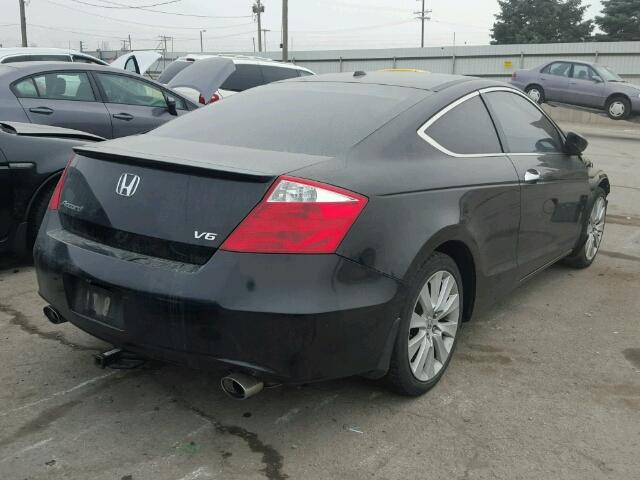 1HGCS22809A001874 - 2009 HONDA ACCORD EXL BLACK photo 4