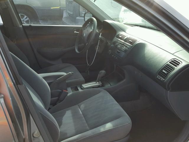 2HGES16565H547982 - 2005 HONDA CIVIC LX SILVER photo 5