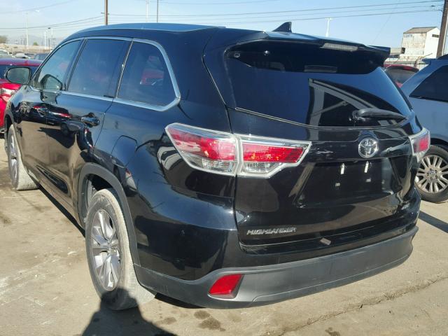 5TDKKRFH2FS077169 - 2015 TOYOTA HIGHLANDER BLACK photo 3