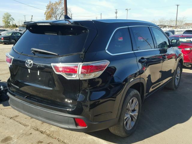 5TDKKRFH2FS077169 - 2015 TOYOTA HIGHLANDER BLACK photo 4