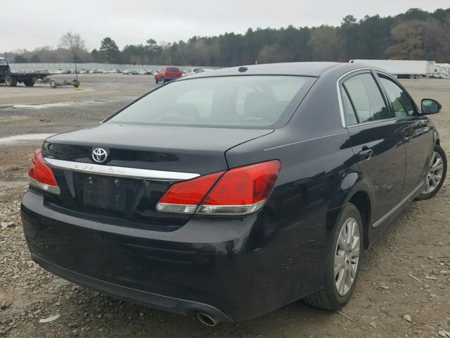 4T1BK3DB2BU408376 - 2011 TOYOTA AVALON BAS BLACK photo 4