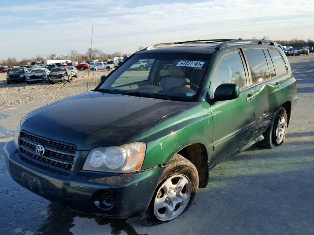 JTEGD21A320031392 - 2002 TOYOTA HIGHLANDER GRAY photo 2