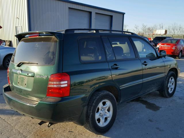 JTEGD21A320031392 - 2002 TOYOTA HIGHLANDER GRAY photo 4