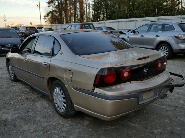 2G1WF52E949245057 - 2004 CHEVROLET IMPALA GOLD photo 3