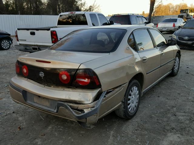 2G1WF52E949245057 - 2004 CHEVROLET IMPALA GOLD photo 4