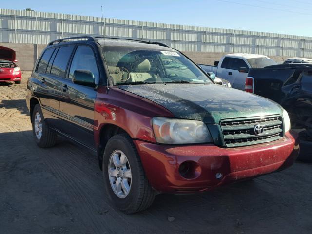 JTEGF21A430116592 - 2003 TOYOTA HIGHLANDER GREEN photo 1