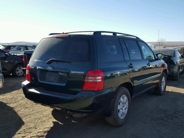 JTEGF21A430116592 - 2003 TOYOTA HIGHLANDER GREEN photo 4