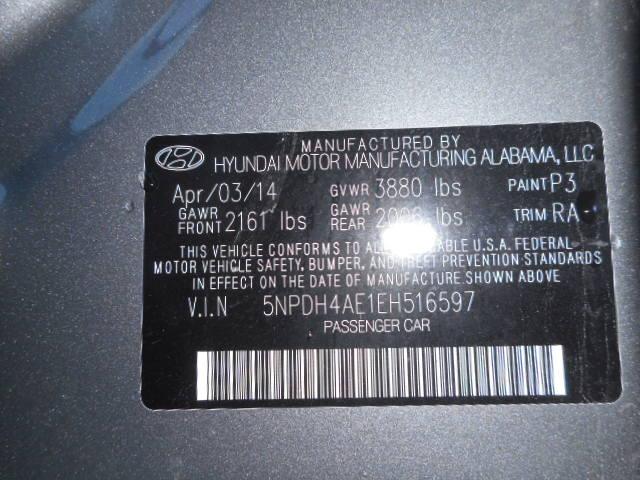 5NPDH4AE1EH516597 - 2014 HYUNDAI ELANTRA SE SILVER photo 10