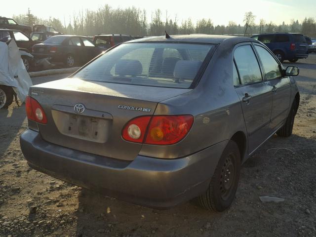 1NXBR32E63Z128275 - 2003 TOYOTA COROLLA CE GRAY photo 4