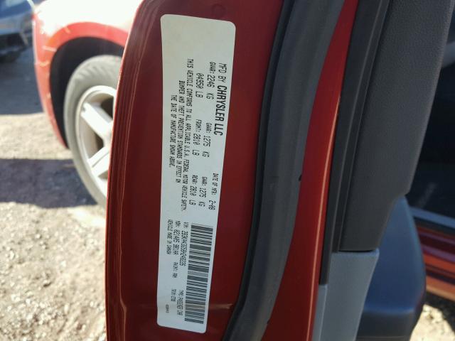 2B3KA43G58H248226 - 2008 DODGE CHARGER RED photo 10