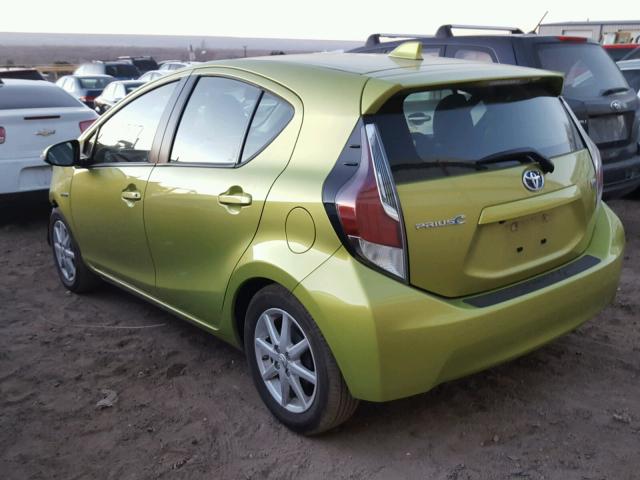 JTDKDTB38F1091060 - 2015 TOYOTA PRIUS C GREEN photo 3