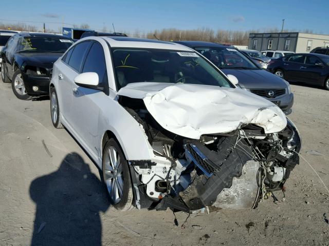 1G1PG5SB6E7378076 - 2014 CHEVROLET CRUZE LTZ WHITE photo 1