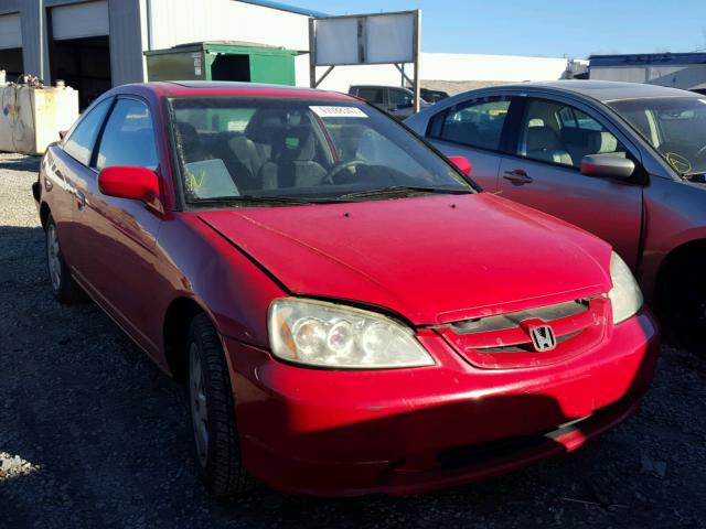 1HGEM229X2L053244 - 2002 HONDA CIVIC EX RED photo 1