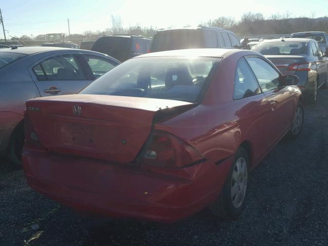 1HGEM229X2L053244 - 2002 HONDA CIVIC EX RED photo 4