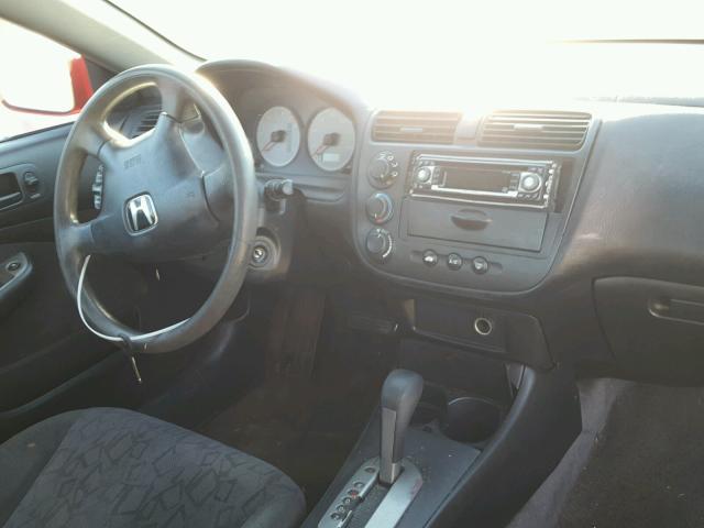 1HGEM229X2L053244 - 2002 HONDA CIVIC EX წითელი ფოტო 9