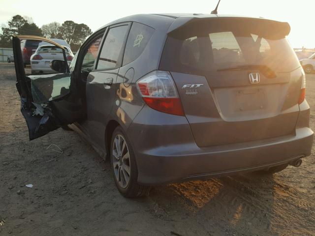 JHMGE8H54DC004425 - 2013 HONDA FIT SPORT GRAY photo 3