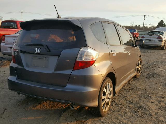 JHMGE8H54DC004425 - 2013 HONDA FIT SPORT GRAY photo 4