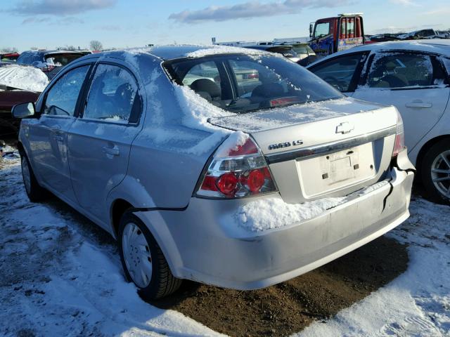 KL1TD56658B017796 - 2008 CHEVROLET AVEO BASE SILVER photo 3