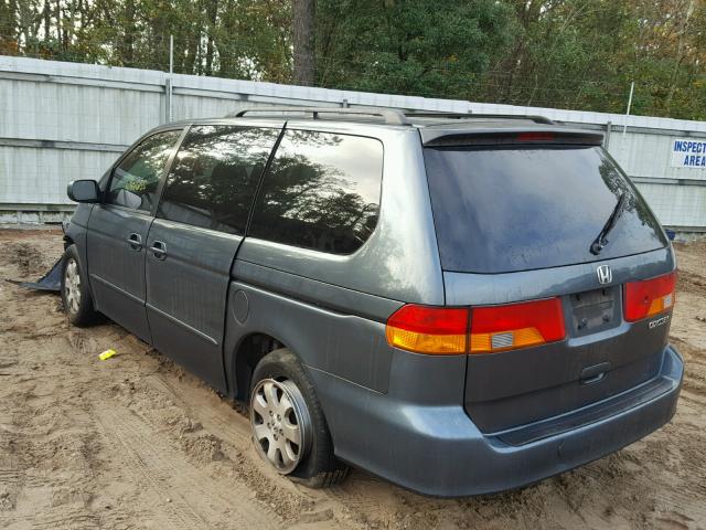 5FNRL18923B093455 - 2003 HONDA ODYSSEY EX BLUE photo 3