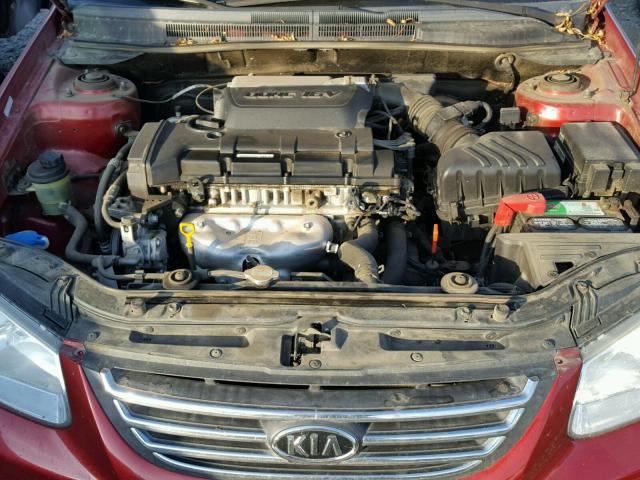 KNAFE122285579181 - 2008 KIA SPECTRA EX RED photo 7