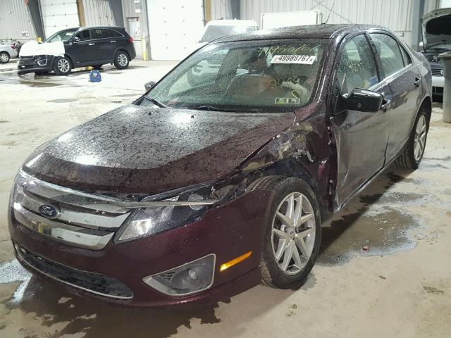 3FAHP0JA0BR278489 - 2011 FORD FUSION SEL MAROON photo 2