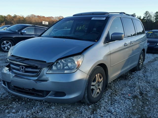 5FNRL38706B004934 - 2006 HONDA ODYSSEY EX BLUE photo 2