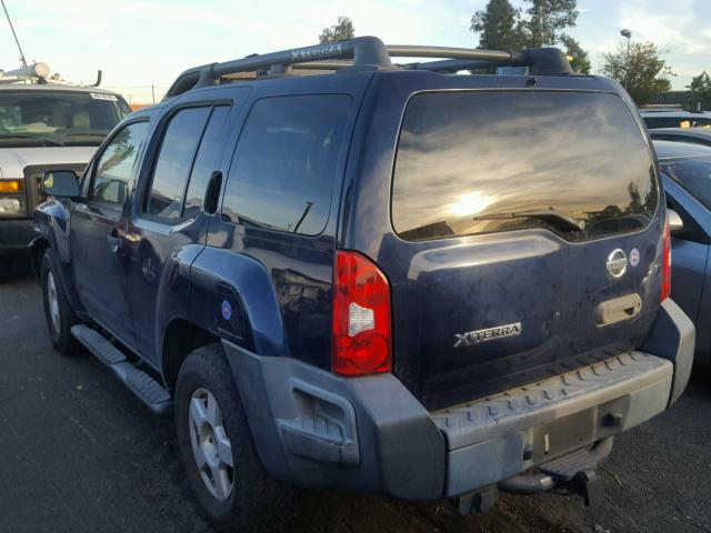 5N1AN08U27C519617 - 2007 NISSAN XTERRA OFF BLUE photo 3